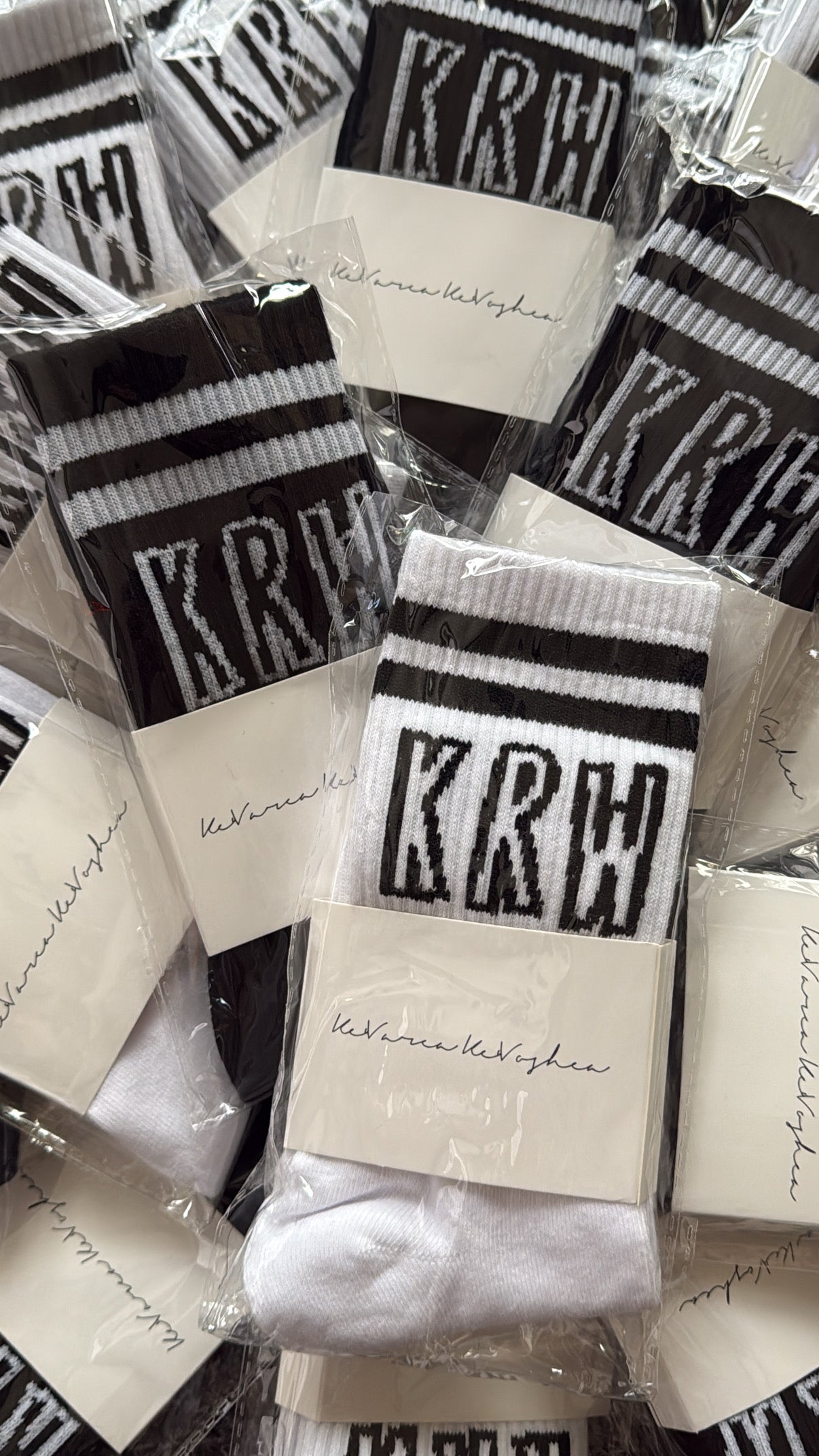 Double Lined Logo Socks