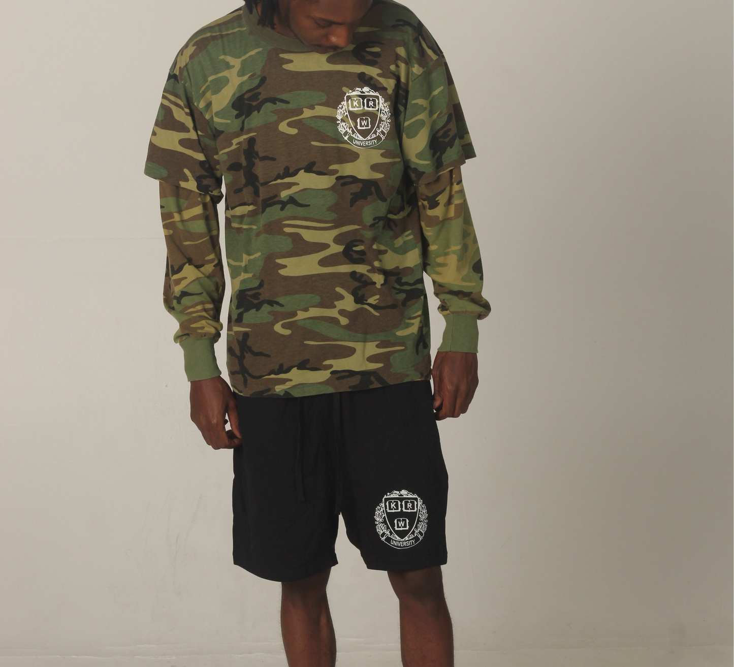 Black University Logo Sweatshorts