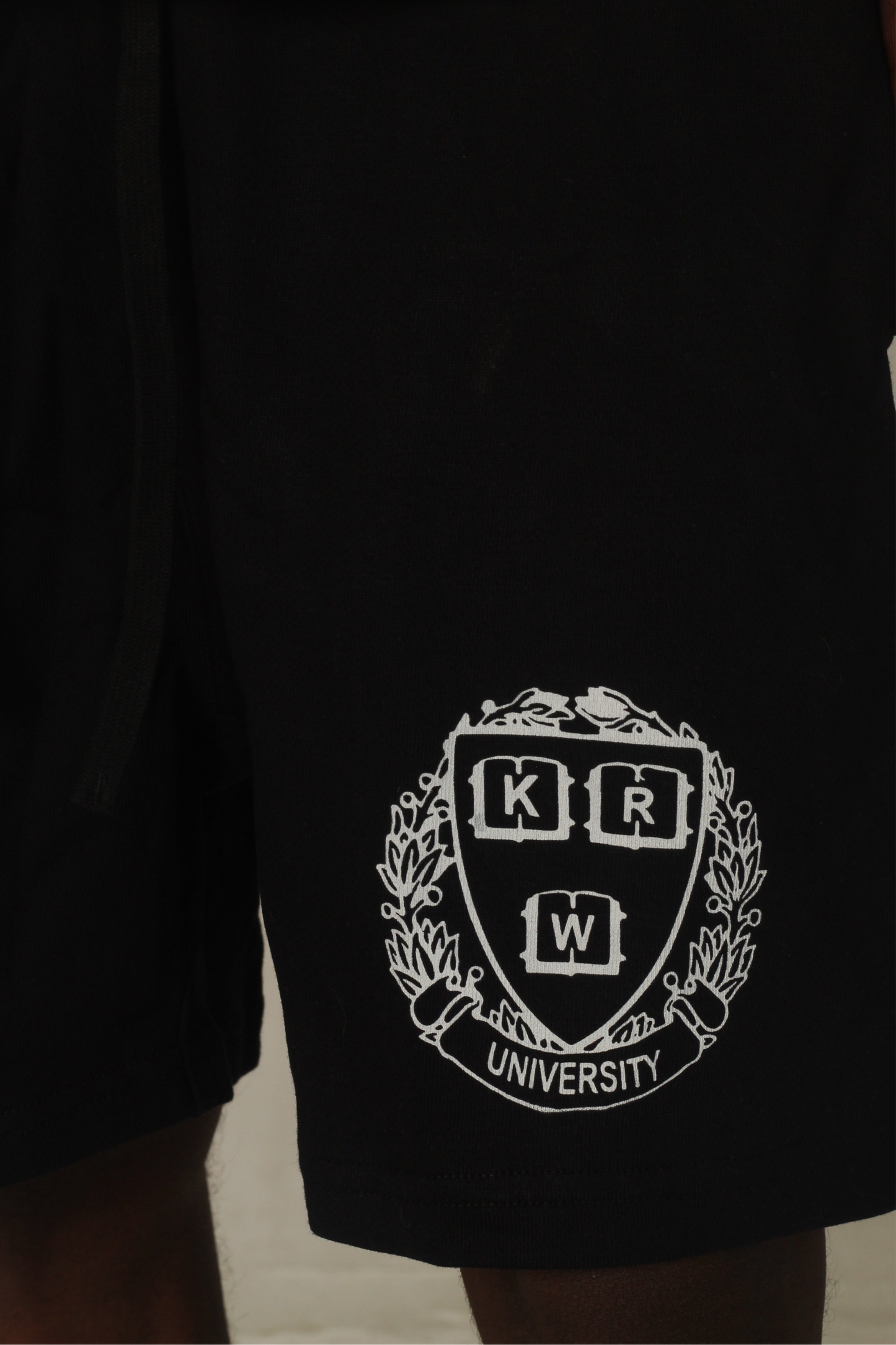 Black University Logo Sweatshorts
