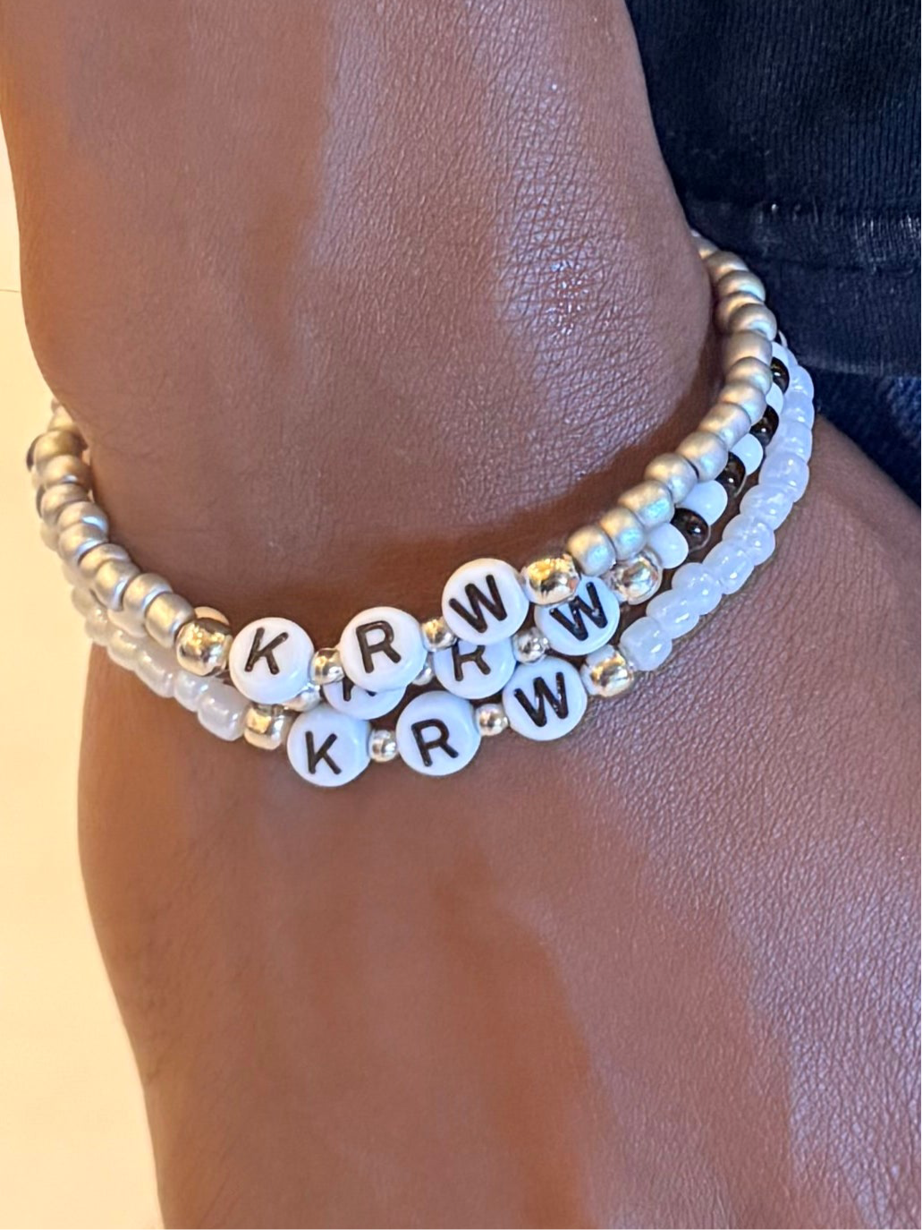 Initial Beaded Bracelets